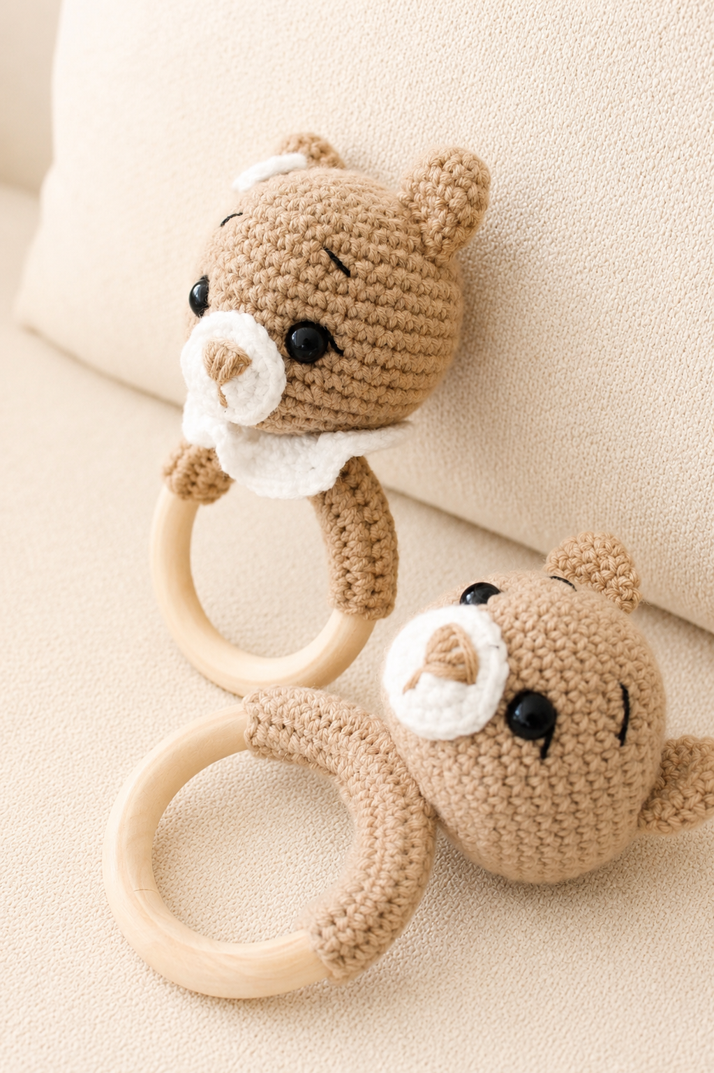 SONAJERO TEJIDO CROCHET - OSITO