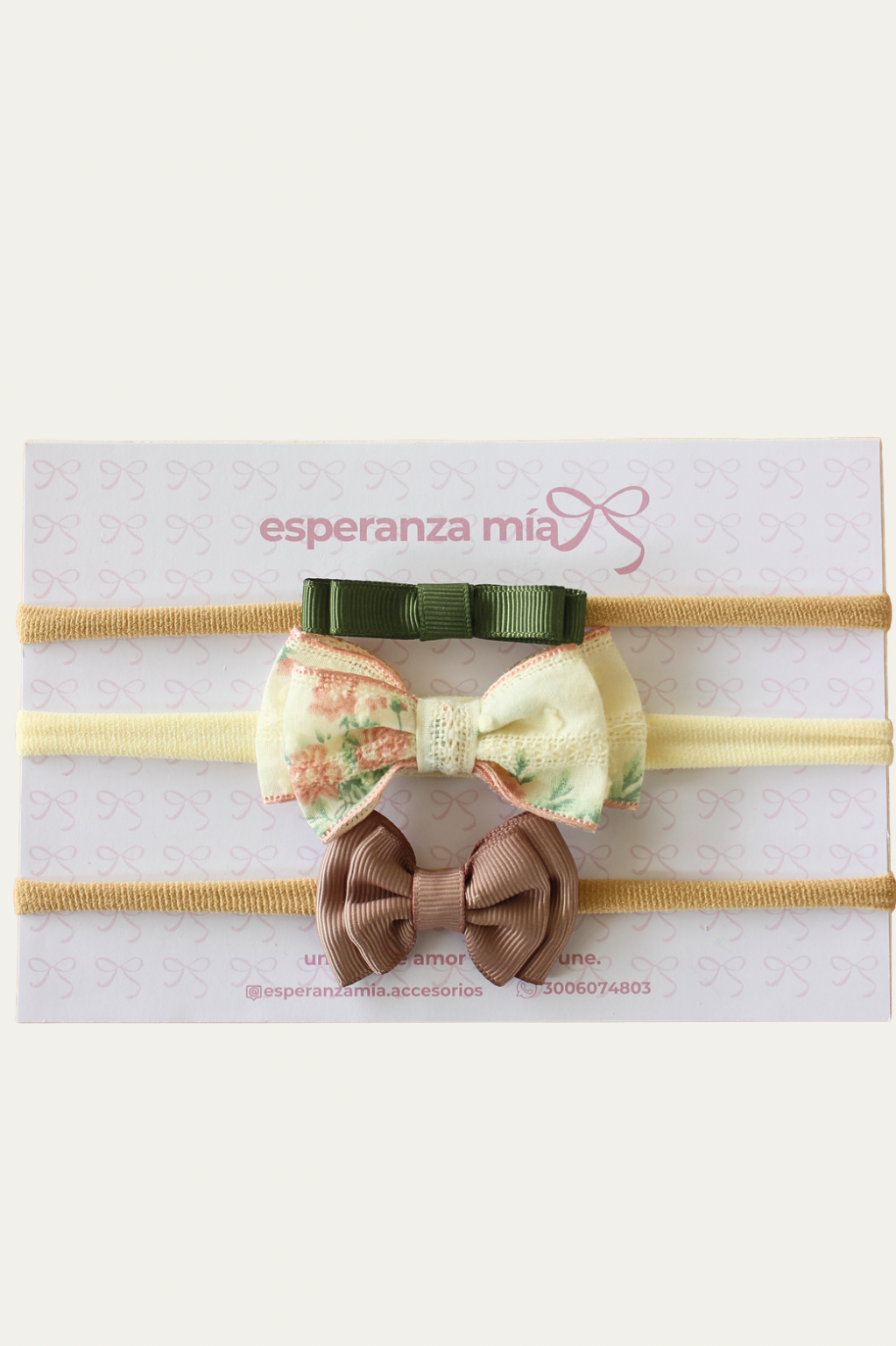 KIT DE BEBÉ. TRIO DE CINTILLOS