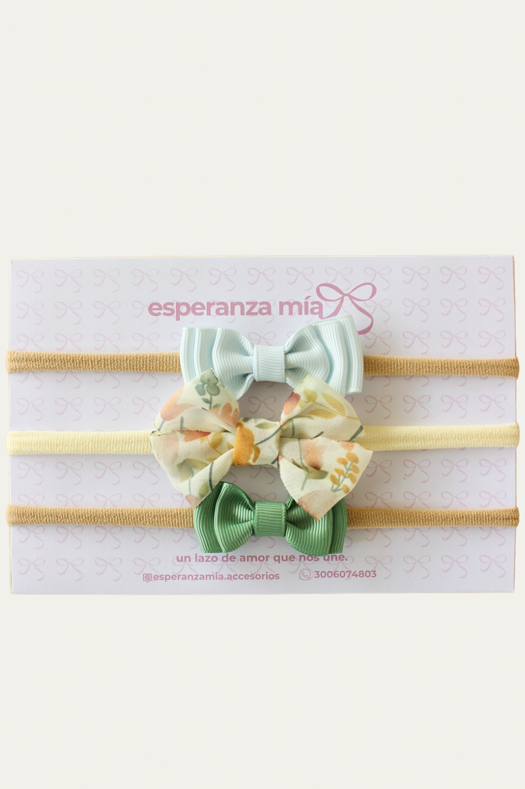KIT DE BEBÉ. TRIO DE CINTILLOS